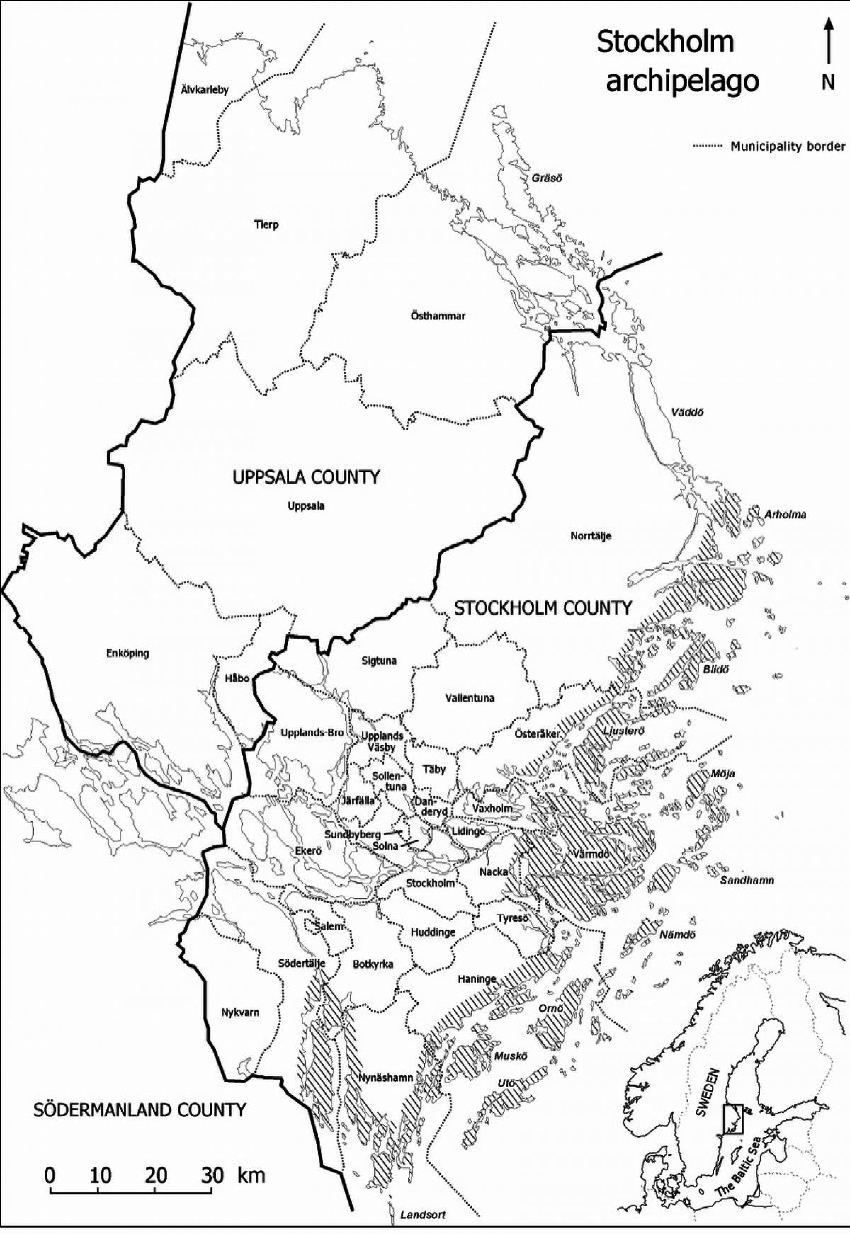வரைபடம் ஸ்டாக்ஹோம் archipelago