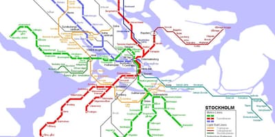 ஸ்வீடன் tunnelbana வரைபடம்